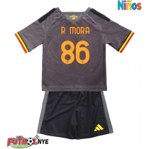 Camiseta AS Roma Rodrigo Mora #86 Tercera Equipación para niños 2026-27 manga corta (+ pantalones cortos)